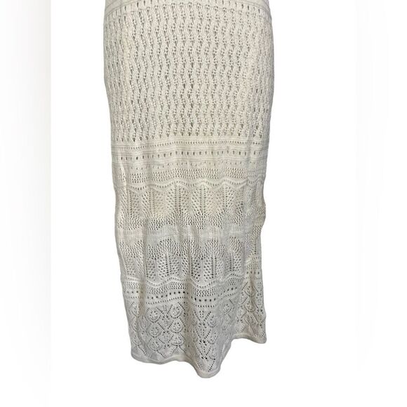 NWOT TAHARI CREAM CROCHET MIDI DRESS PERFECT FOR SUMMER/BEACH/POOL SIZE LARGE - Picture 4 of 10